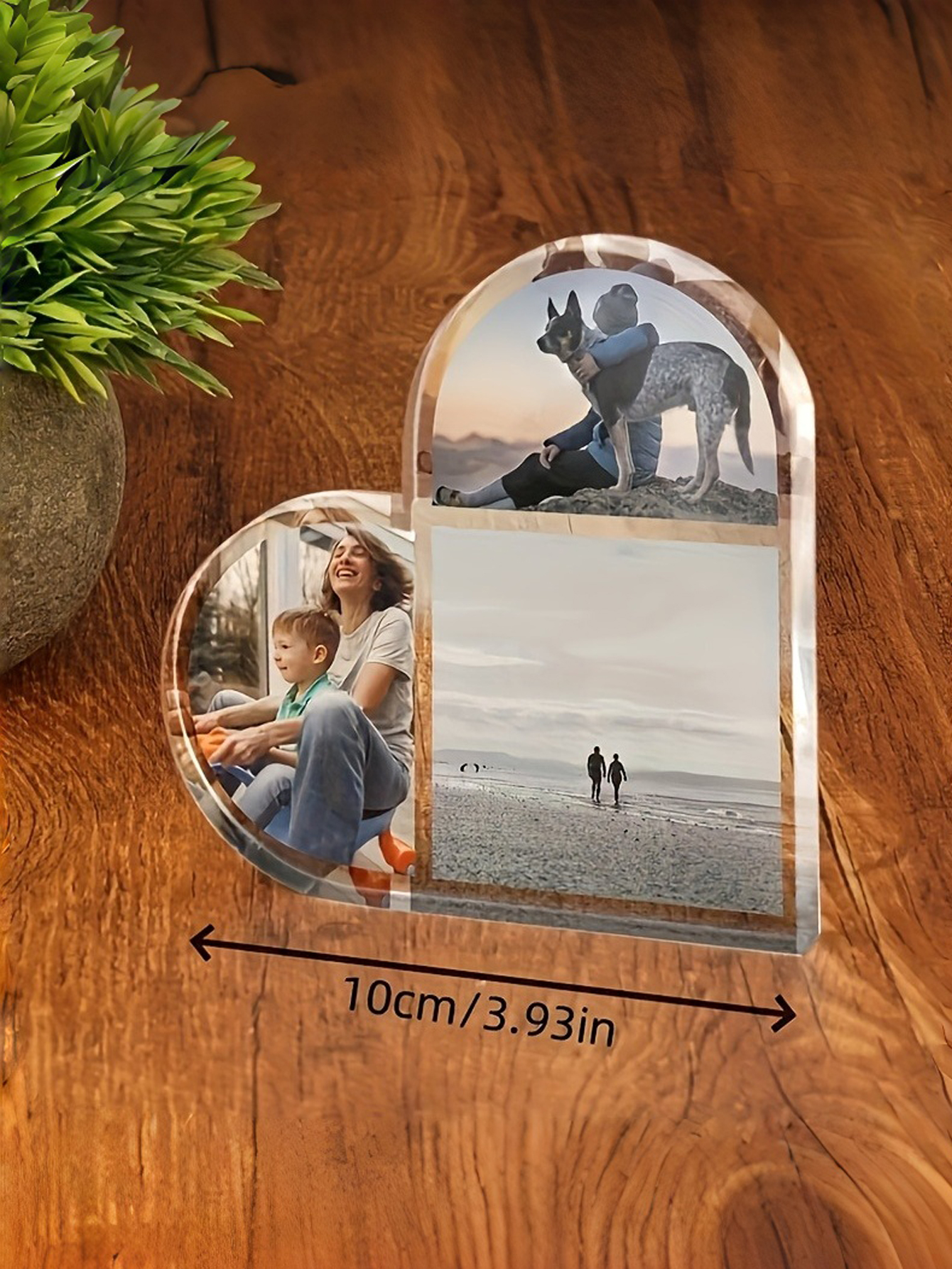 Personalized Acrylic Heart-Shaped Photo Decoration
